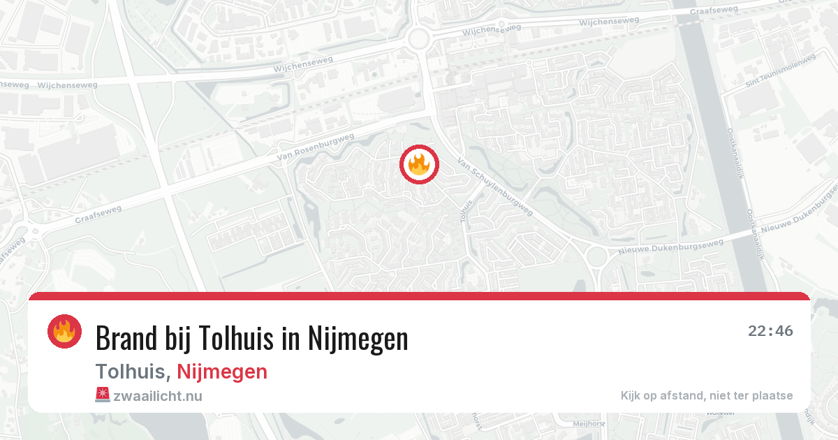 Brand bij Tolhuis in Nijmegen — 25 mei 2026