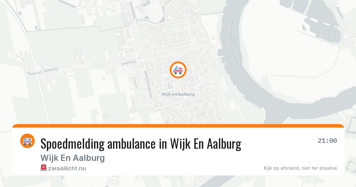 Spoedmelding ambulance in Wijk En Aalburg — 22 mei 2026