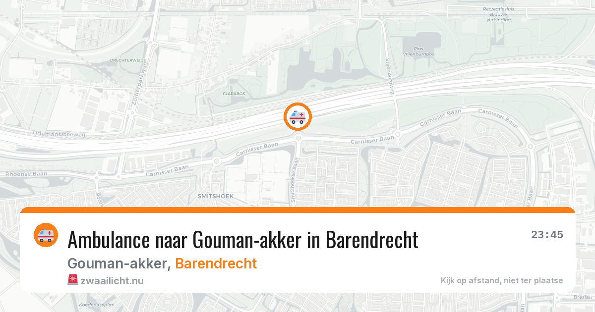 Ambulance naar Gouman-akker in Barendrecht — 16 jul 2026