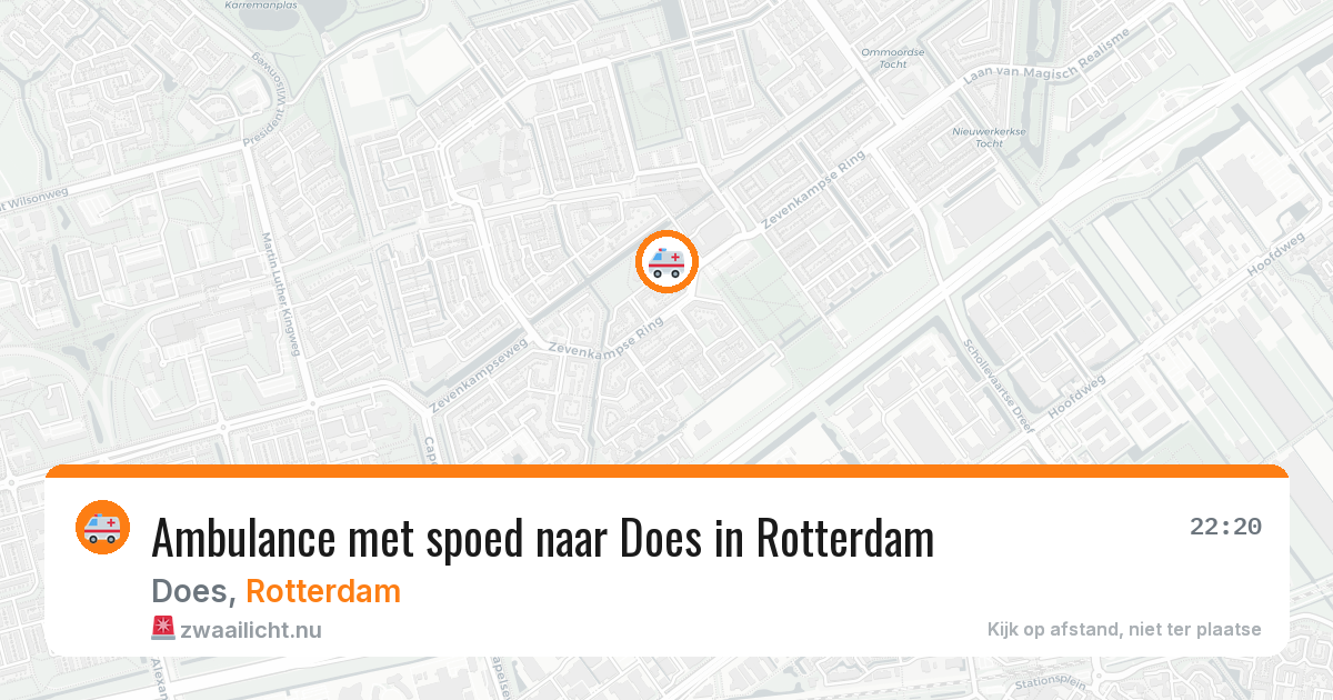 Ambulance met spoed naar Does in Rotterdam — 20 apr 2026