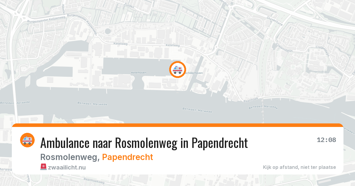 Ambulance naar Rosmolenweg in Papendrecht — 15 jul 2026
