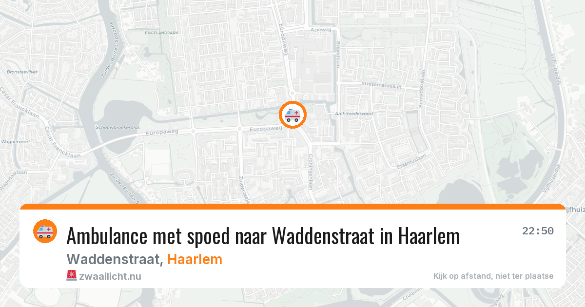 Ambulance met spoed naar Waddenstraat in Haarlem — 13 jul 2026