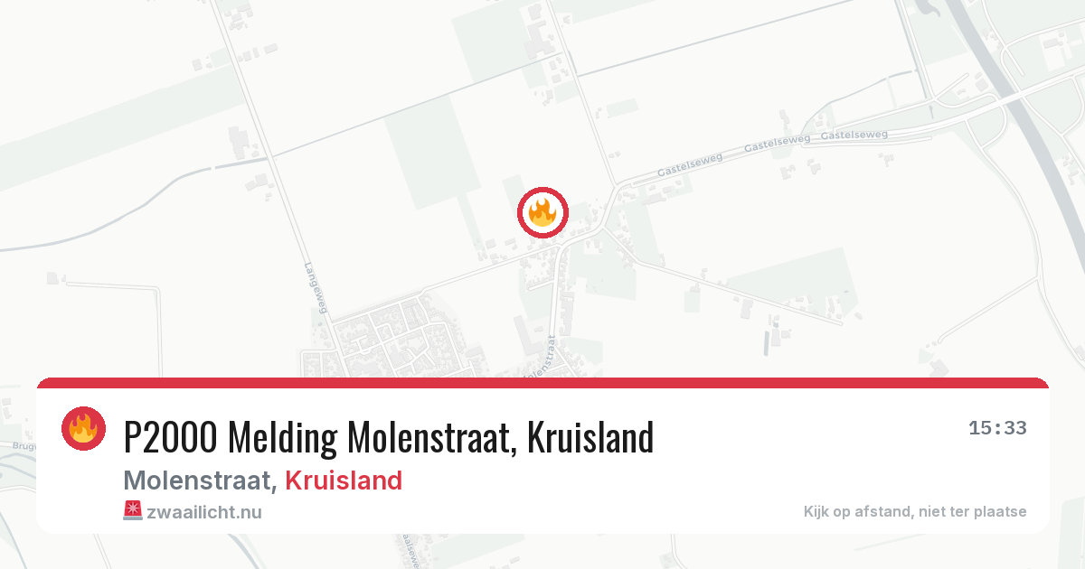 P2000 Melding Molenstraat, Kruisland — 2 feb 2026