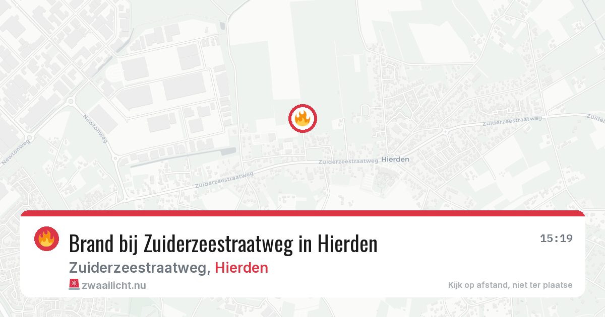 Brand bij Zuiderzeestraatweg in Hierden — 1 apr 2026