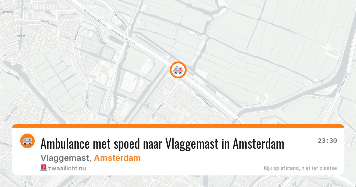 Ambulance met spoed naar Vlaggemast in Amsterdam — 21 mrt 2026