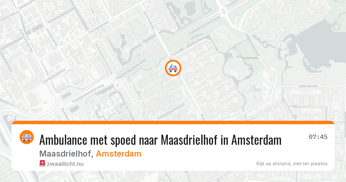 Ambulance met spoed naar Maasdrielhof in Amsterdam — 7 jun 2026