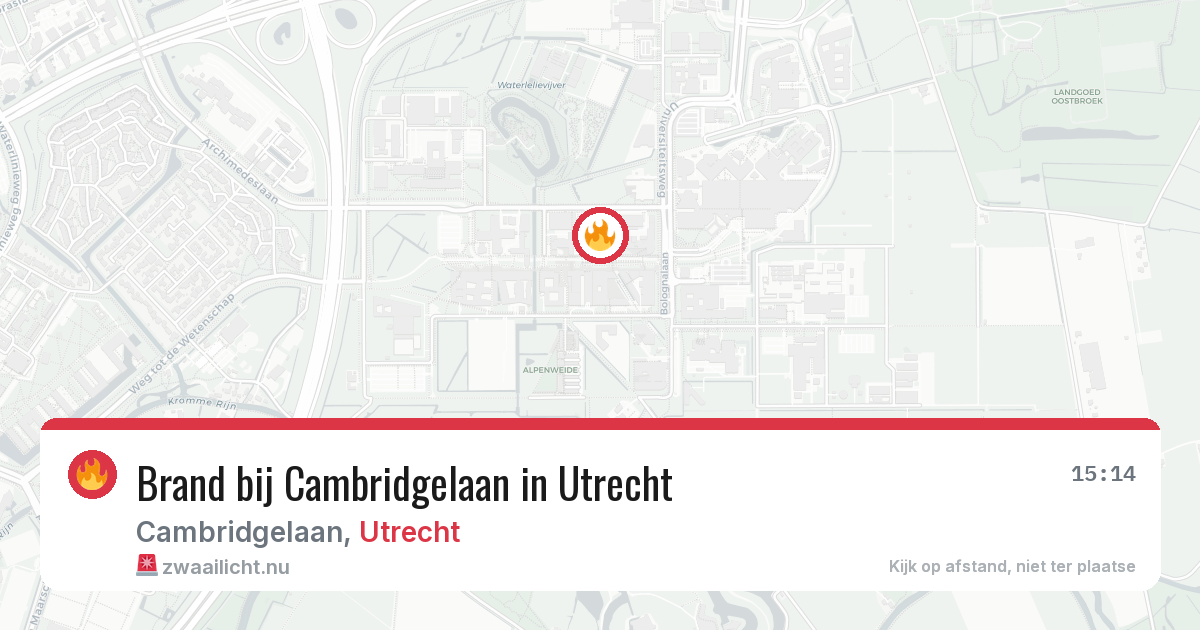 Brand bij Cambridgelaan in Utrecht — 7 mrt 2026