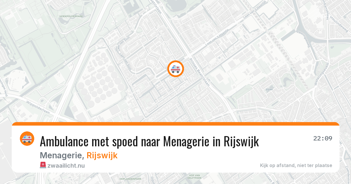 Ambulance met spoed naar Menagerie in Rijswijk — 5 apr 2026