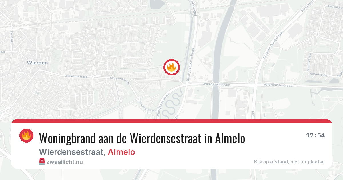 Woningbrand aan de Wierdensestraat in Almelo — 6 jun 2026