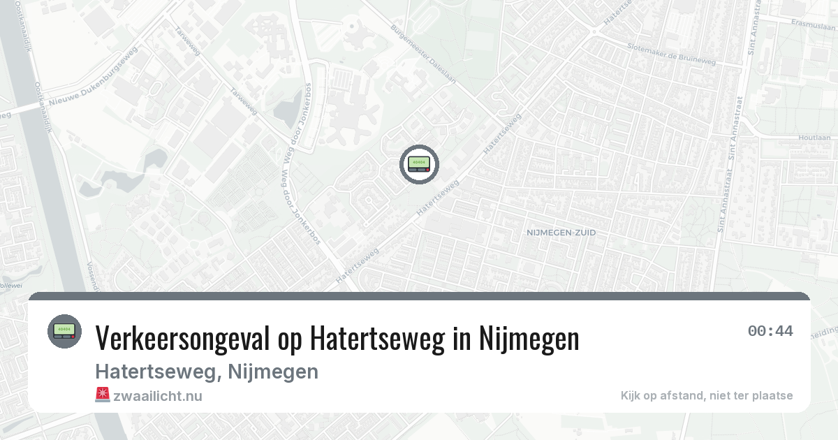 Verkeersongeval op Hatertseweg in Nijmegen — 20 mrt 2026