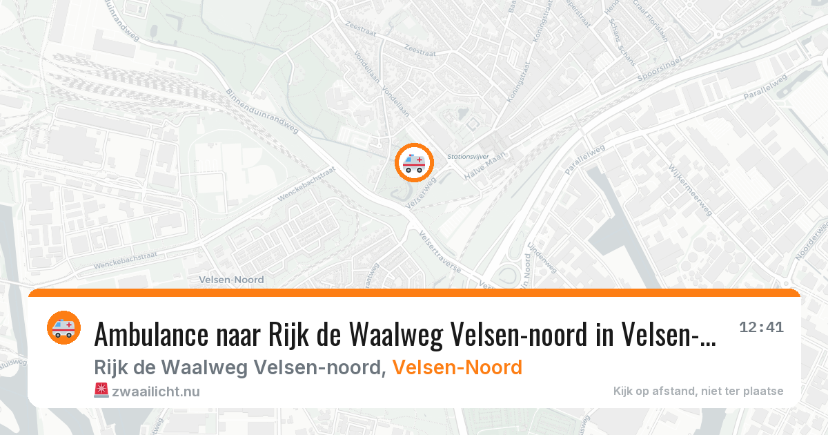 Ambulance naar Rijk de Waalweg Velsen-noord in Velsen-Noord — 25 apr 2026