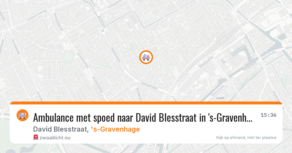 Ambulance met spoed naar David Blesstraat in 's-Gravenhage — 10 jul 2026