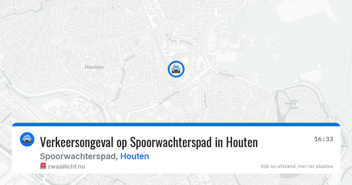 Verkeersongeval op Spoorwachterspad in Houten — 3 feb 2026