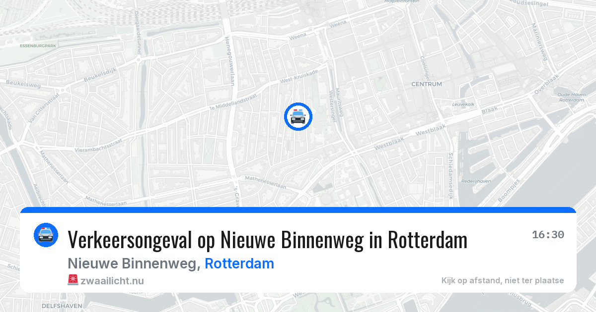 Verkeersongeval op Nieuwe Binnenweg in Rotterdam — 22 mei 2026