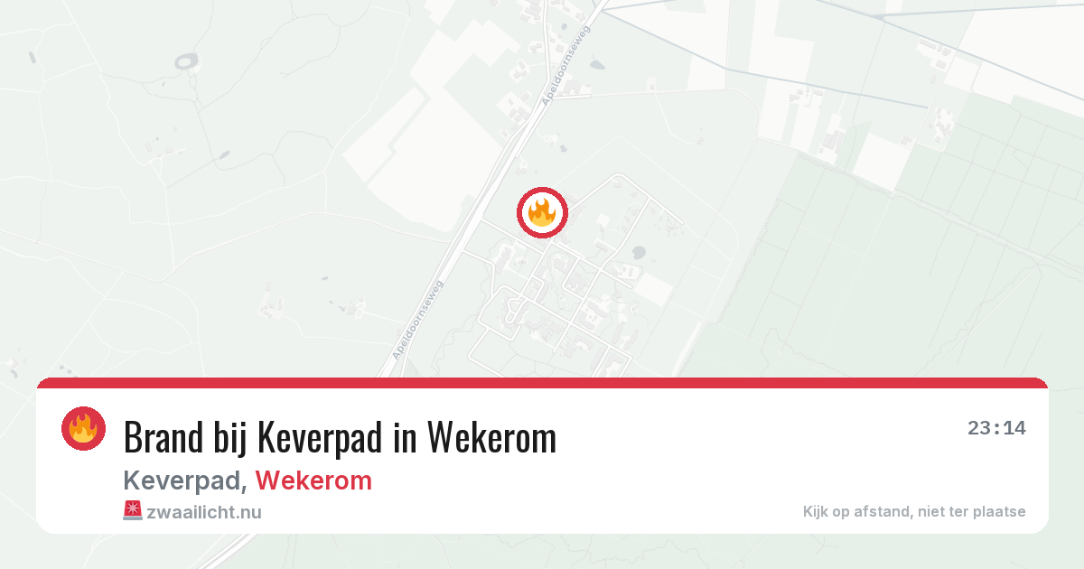 Brand bij Keverpad in Wekerom — 16 jul 2026