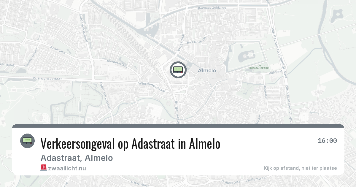 Verkeersongeval op Adastraat in Almelo — 10 jul 2026