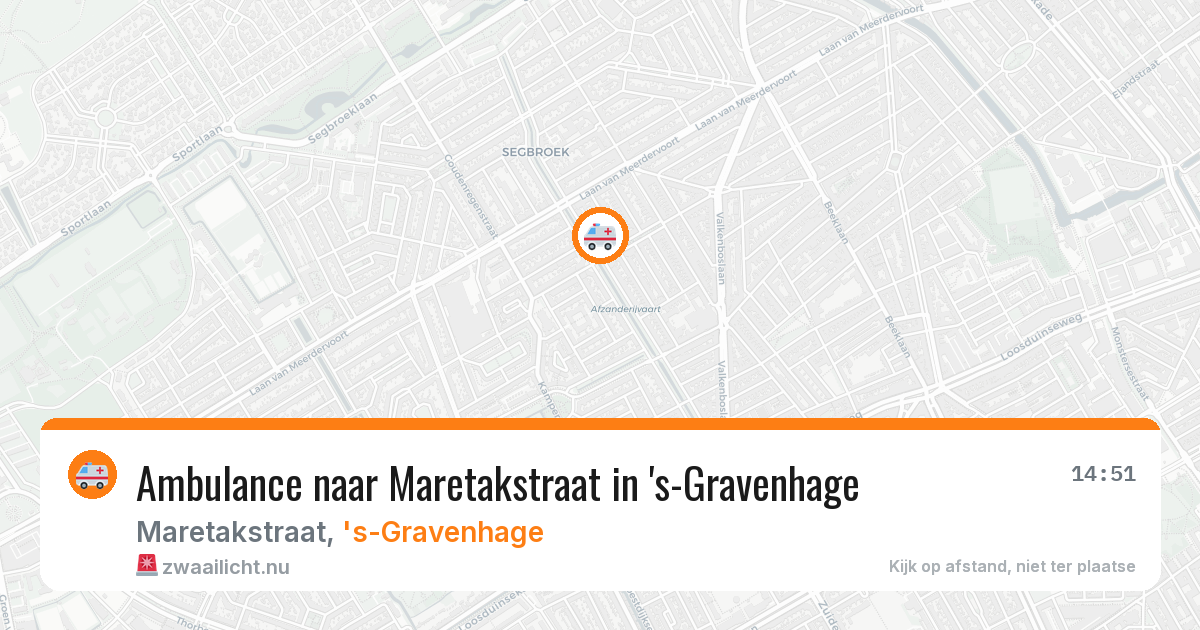 Ambulance naar Maretakstraat in 's-Gravenhage — 17 mei 2026