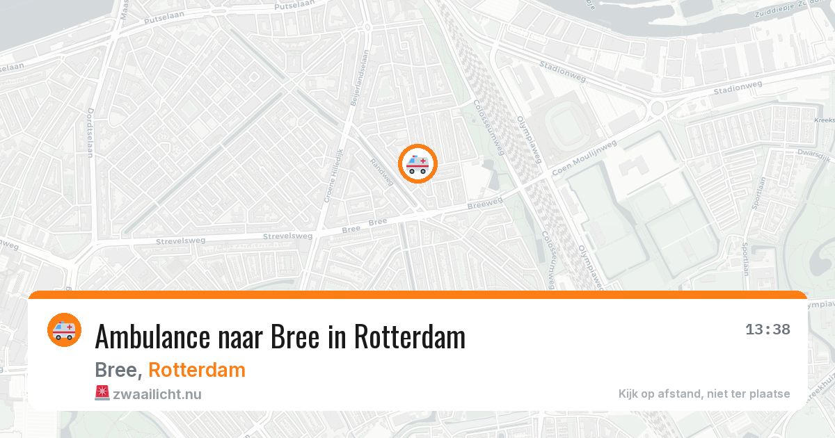 Ambulance naar Bree in Rotterdam — 21 jul 2026