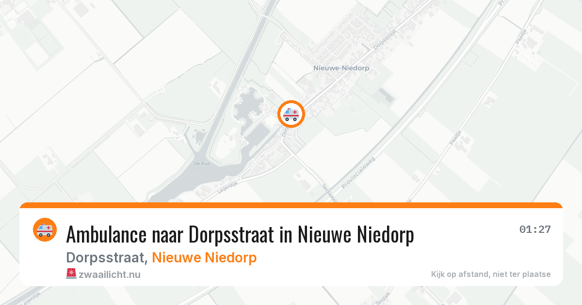 Ambulance naar Dorpsstraat in Nieuwe Niedorp — 24 mei 2026