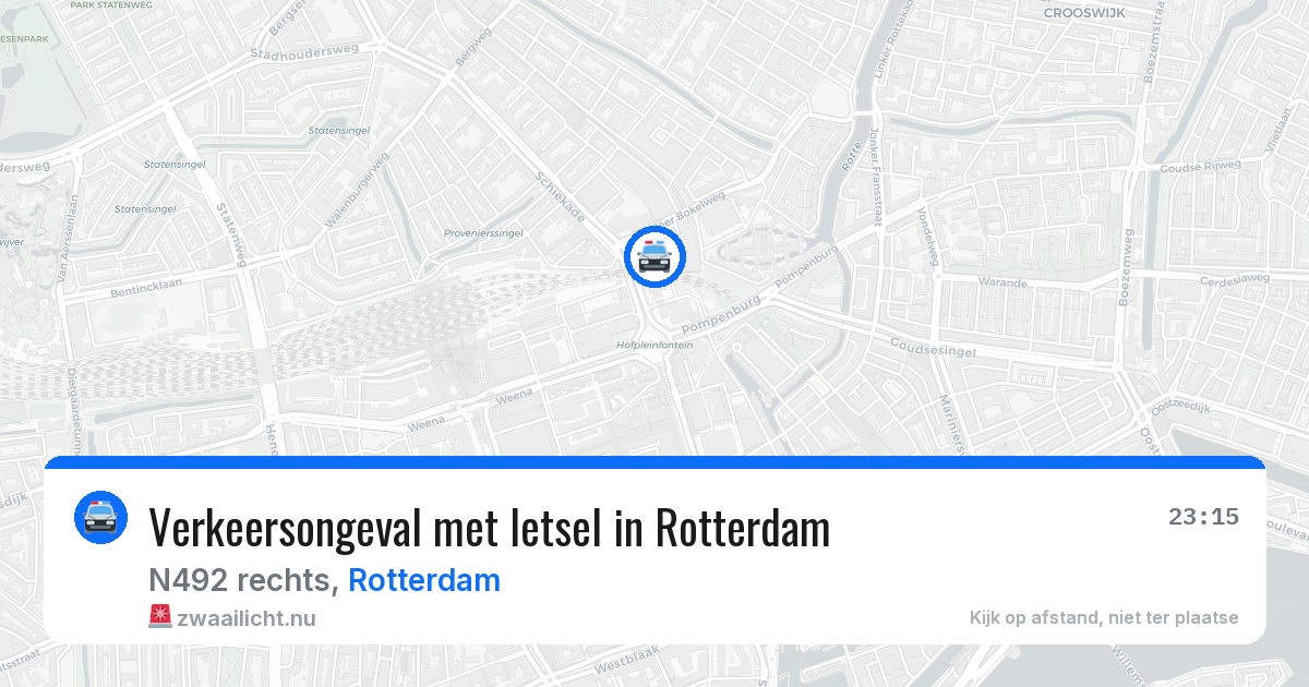 Verkeersongeval met letsel in Rotterdam — 16 jul 2026