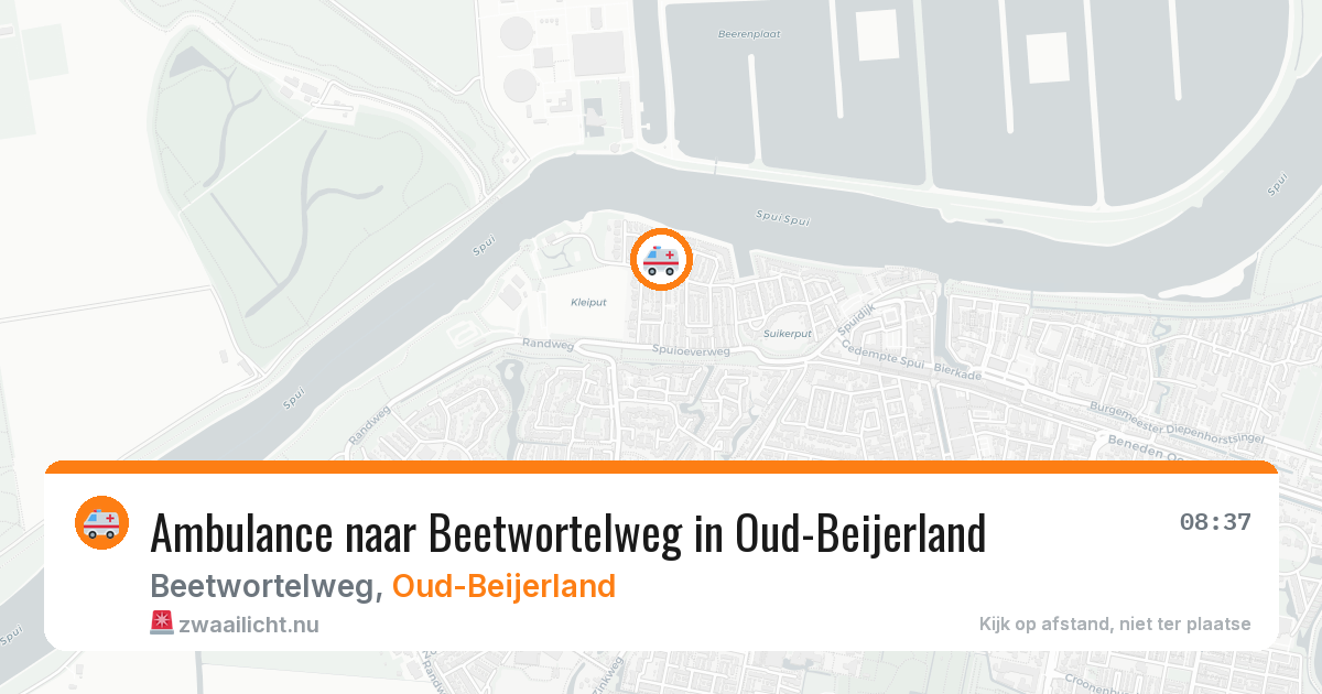 Ambulance naar Beetwortelweg in Oud-Beijerland — 5 jun 2026