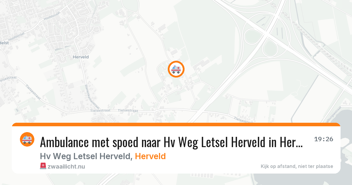 Ambulance met spoed naar Hv Weg Letsel Herveld in Herveld — 21 jul 2026