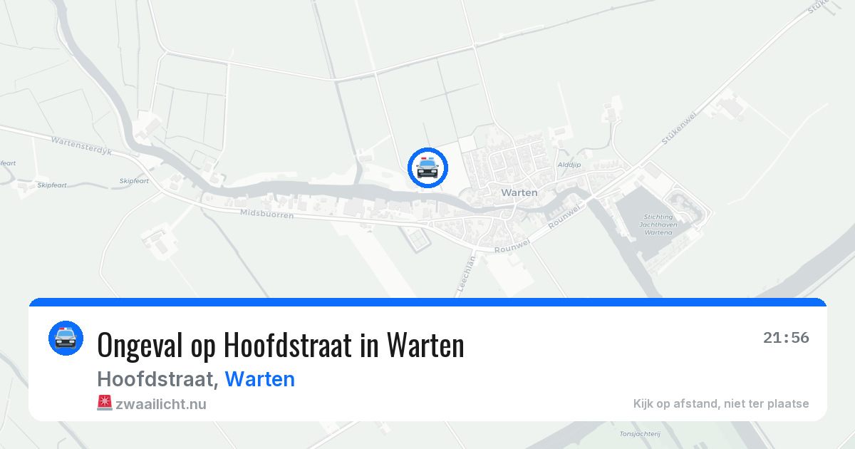 Ongeval op Hoofdstraat in Warten — 16 mrt 2026