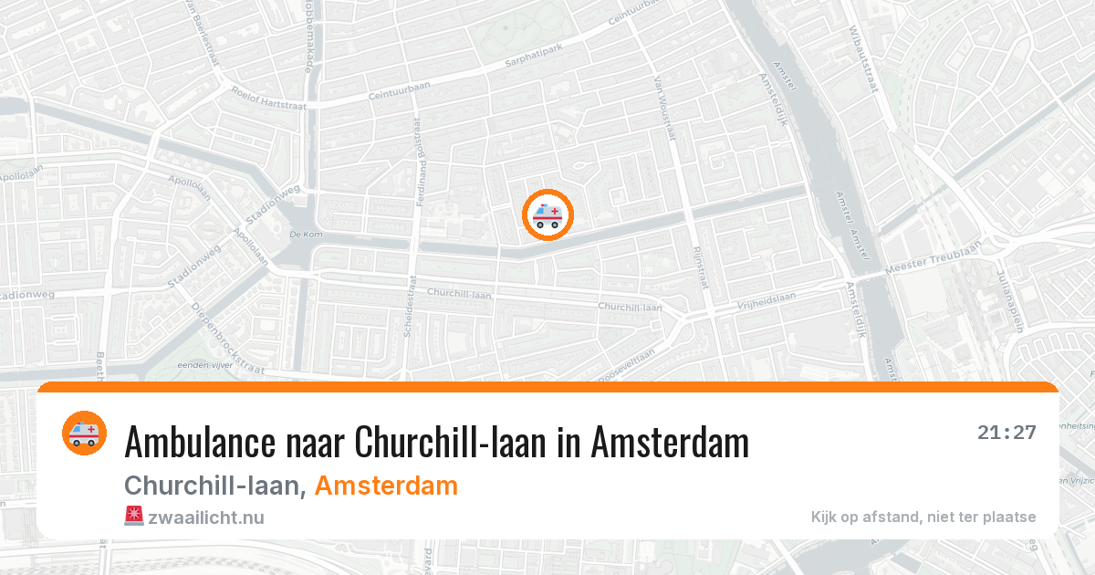 Ambulance naar Churchill-laan in Amsterdam — 25 jul 2026