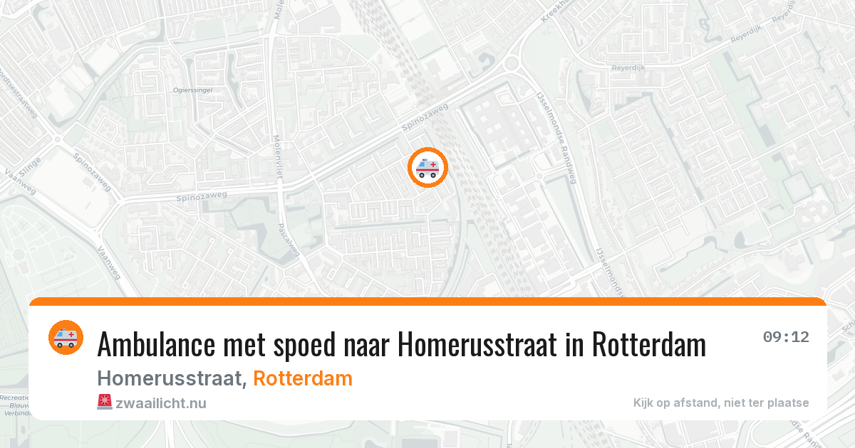Ambulance met spoed naar Homerusstraat in Rotterdam — 20 mei 2026