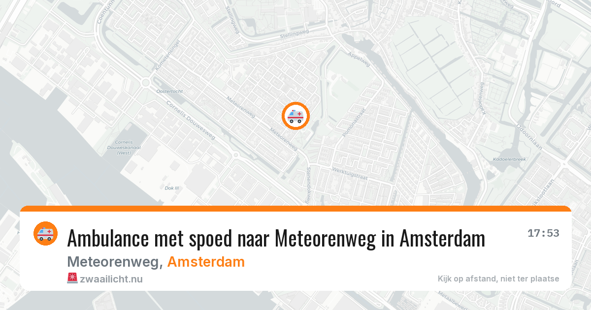 Ambulance met spoed naar Meteorenweg in Amsterdam — 25 mrt 2026