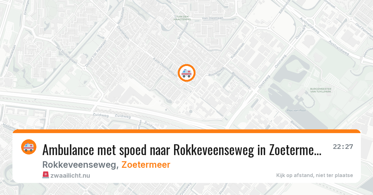 Ambulance met spoed naar Rokkeveenseweg in Zoetermeer — 14 jul 2026