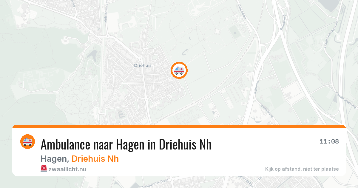 Ambulance naar Hagen in Driehuis Nh — 21 jul 2026