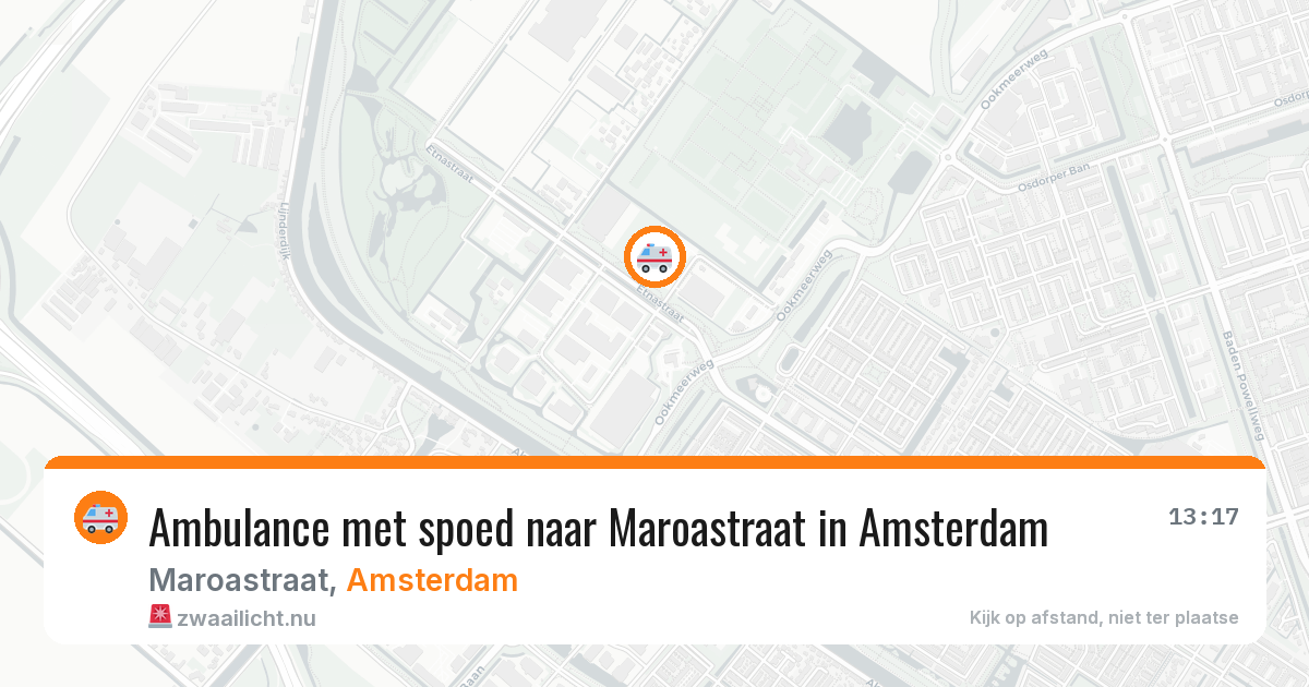 Ambulance met spoed naar Maroastraat in Amsterdam — 14 jul 2026