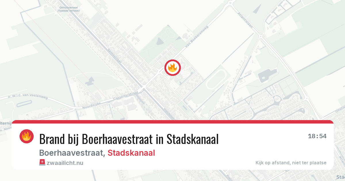 Brand bij Boerhaavestraat in Stadskanaal — 21 feb 2026