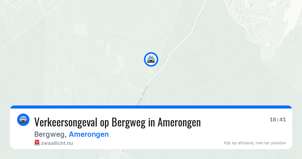 Verkeersongeval op Bergweg in Amerongen — 14 apr 2026