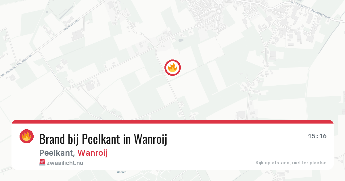 Brand bij Peelkant in Wanroij — 25 mrt 2026
