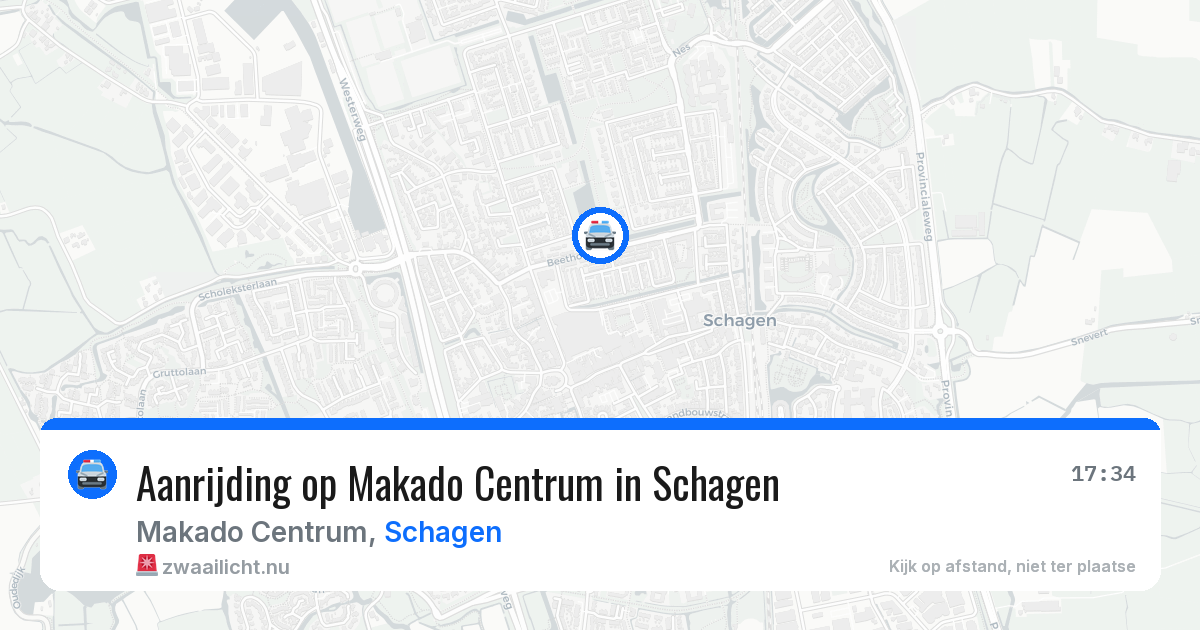 Aanrijding op Makado Centrum in Schagen — 14 jul 2026