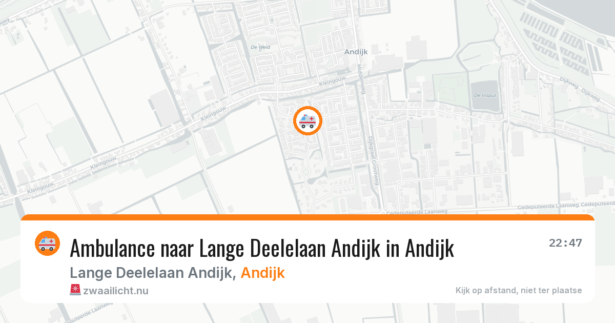 Ambulance naar Lange Deelelaan Andijk in Andijk — 11 apr 2026