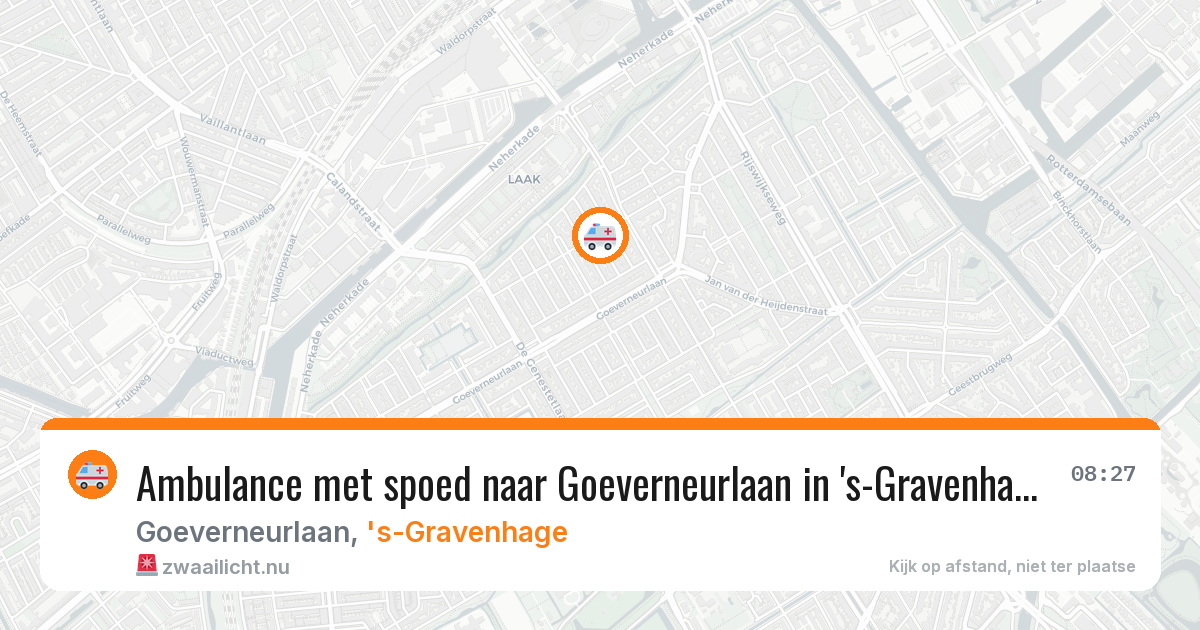 Ambulance met spoed naar Goeverneurlaan in 's-Gravenhage — 17 jul 2026