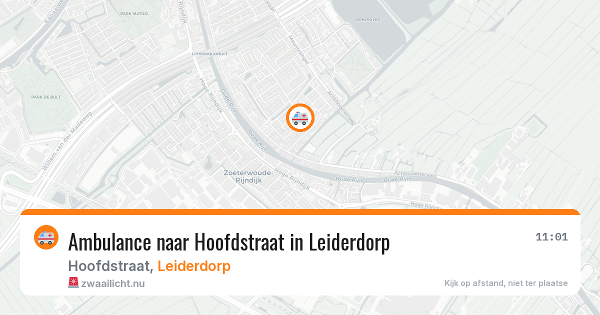 Ambulance naar Hoofdstraat in Leiderdorp — 22 jul 2026