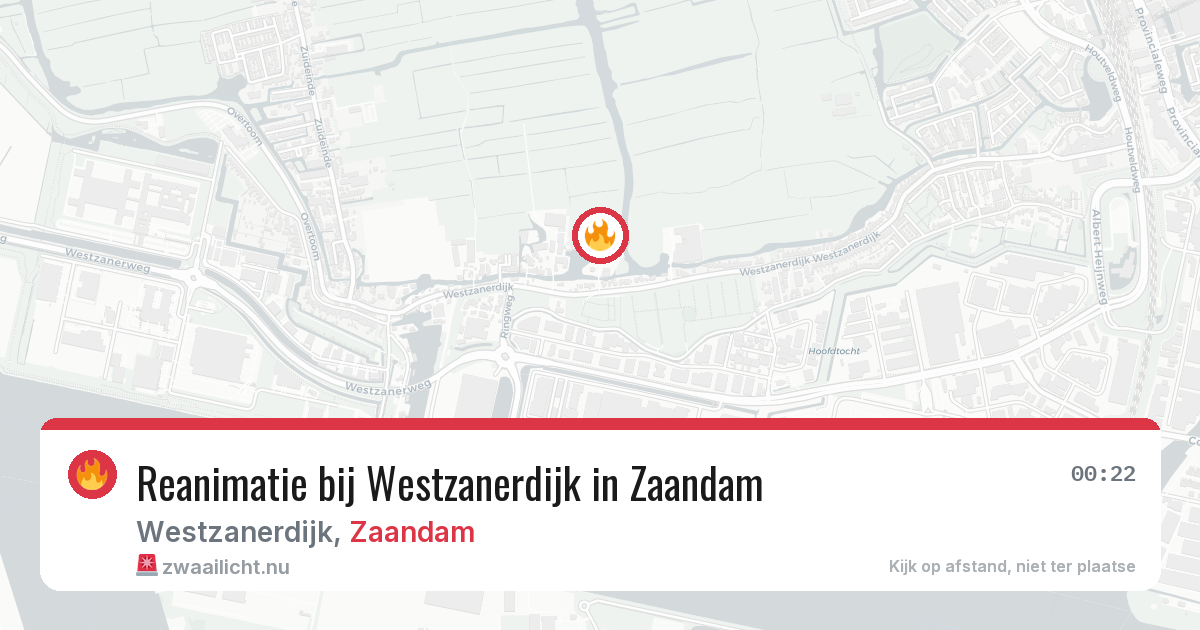 Reanimatie bij Westzanerdijk in Zaandam — 17 mei 2026