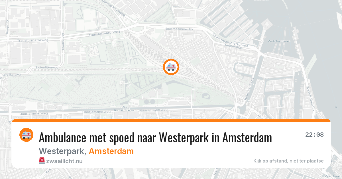 Ambulance met spoed naar Westerpark in Amsterdam — 26 jul 2026