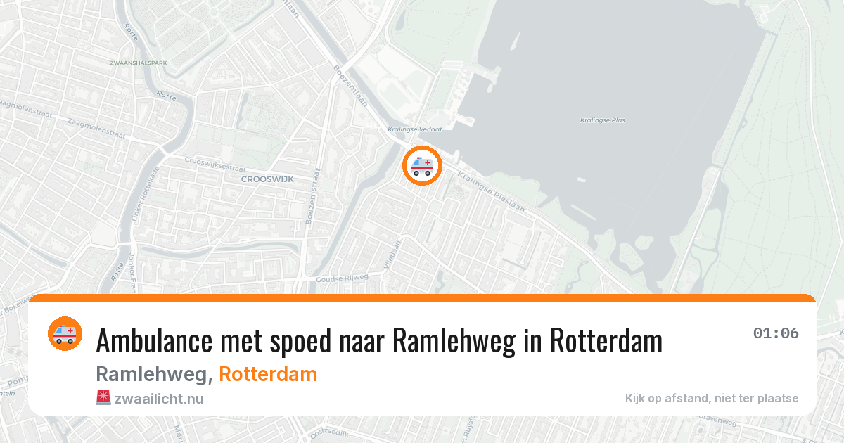 Ambulance met spoed naar Ramlehweg in Rotterdam — 20 mrt 2026