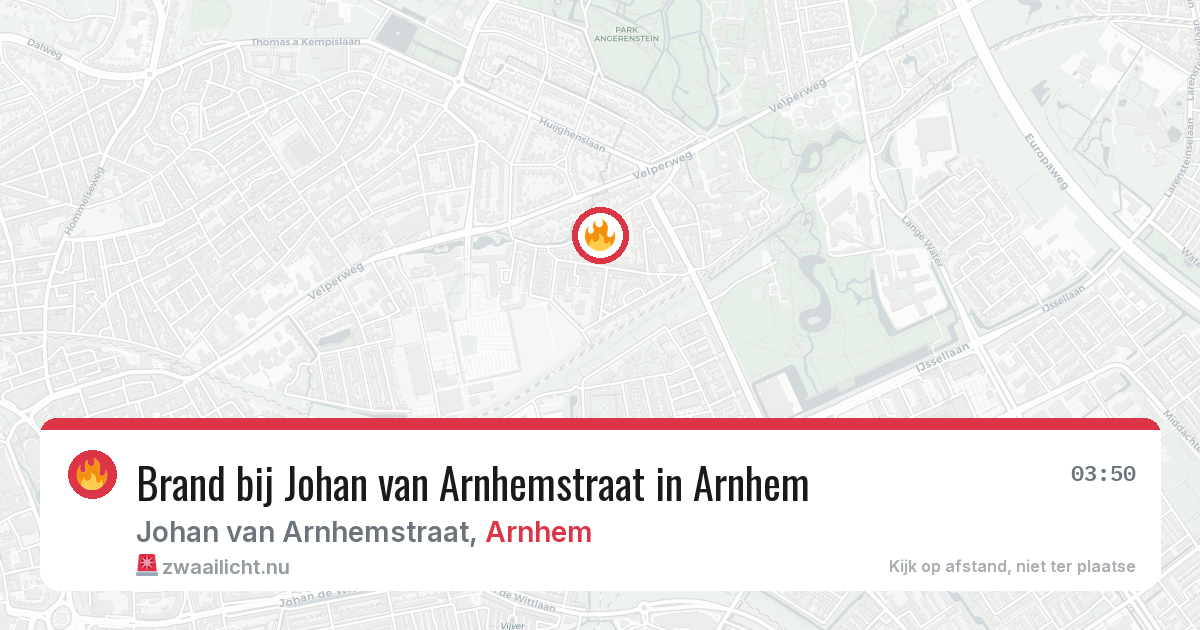 Brand bij Johan van Arnhemstraat in Arnhem — 1 jun 2026