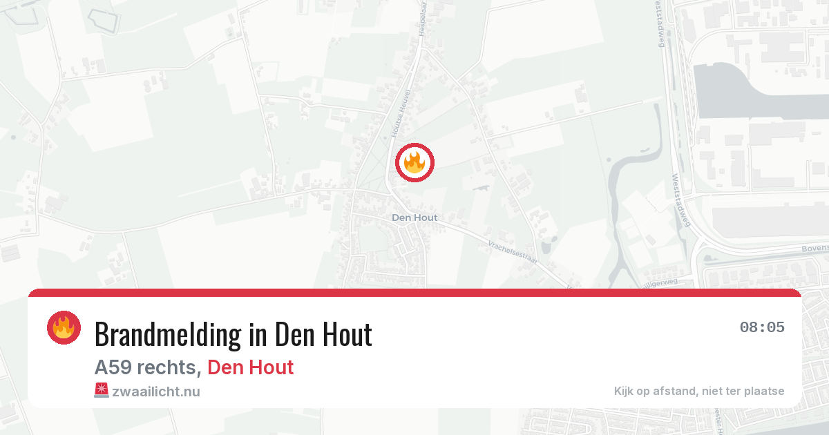 Brandmelding in Den Hout — 21 mei 2026