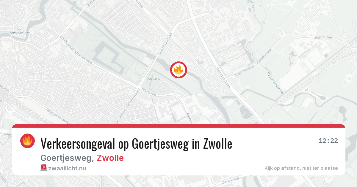 Verkeersongeval op Goertjesweg in Zwolle — 22 jul 2026