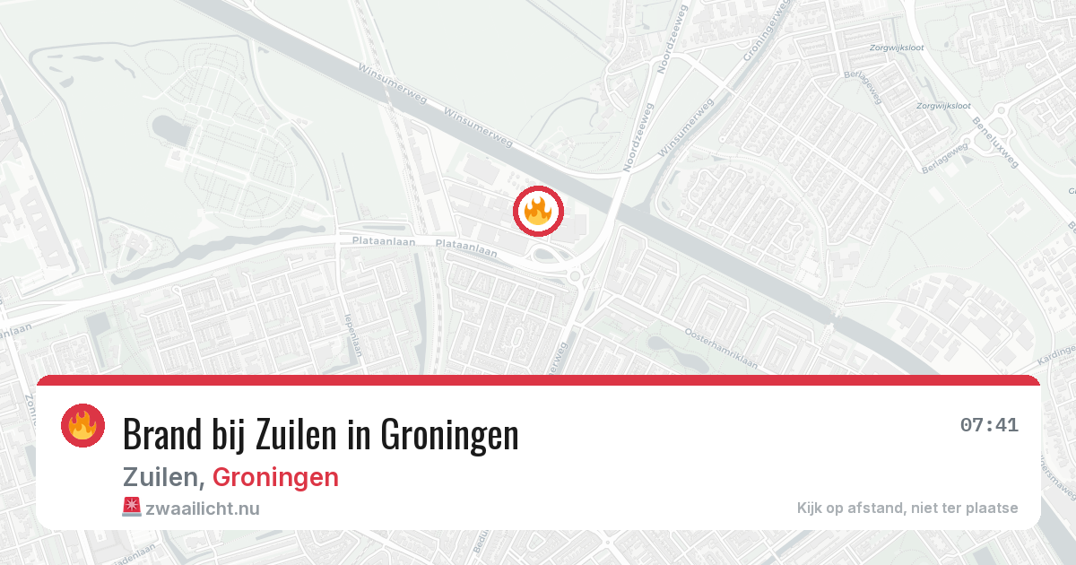 Brand bij Zuilen in Groningen — 5 jun 2026