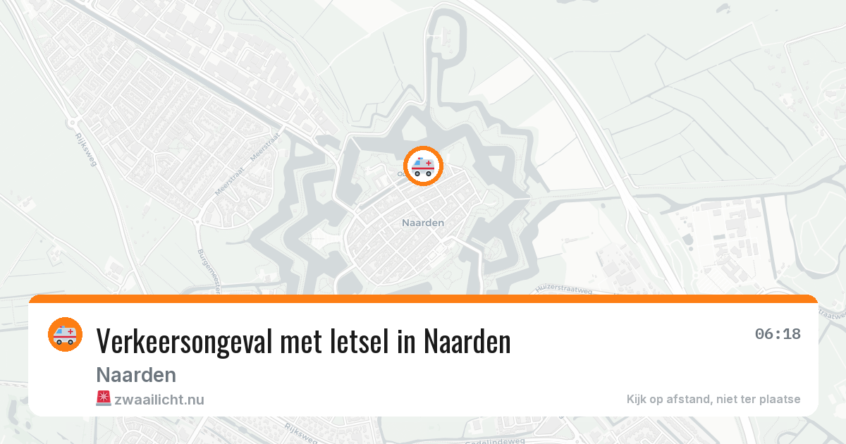 Verkeersongeval met letsel in Naarden — 19 jul 2026