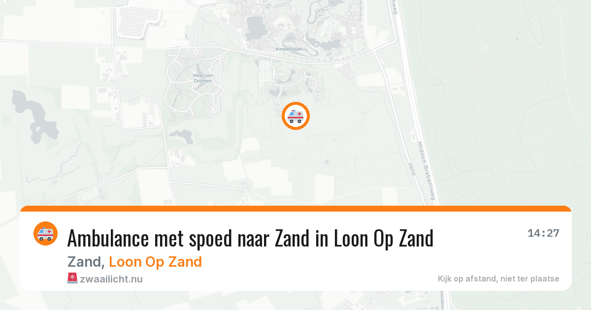 Ambulance met spoed naar Zand in Loon Op Zand — 29 apr 2026