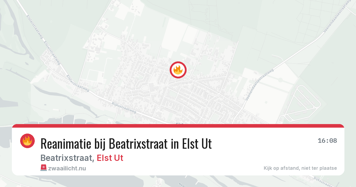 Reanimatie bij Beatrixstraat in Elst Ut — 3 mrt 2026
